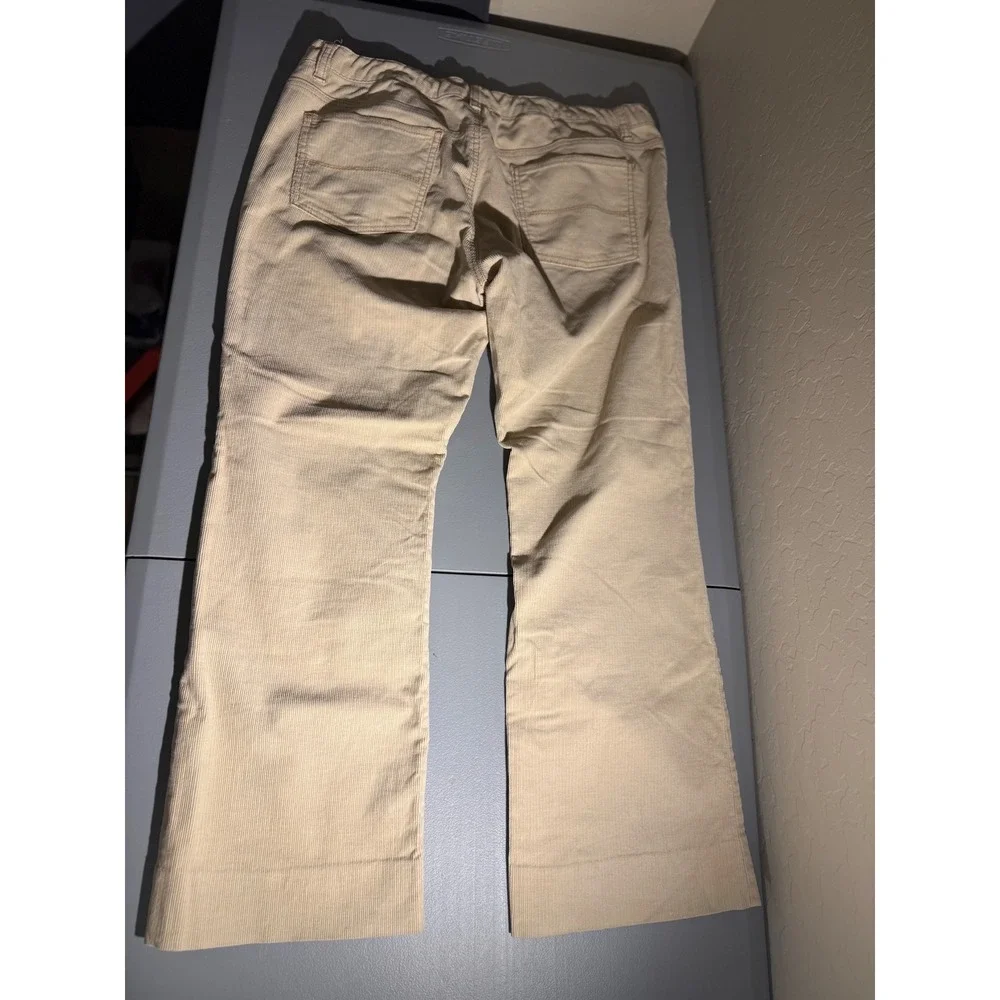 Polo Jeans Co Ralph Lauren Mens Corduroy Pants Tan Beige Hemmed‎ 33x29.5